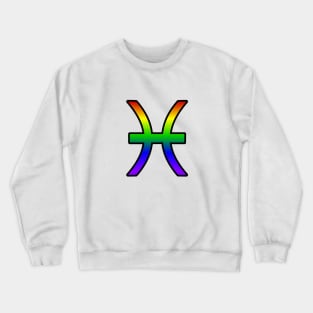 Pisces Rainbow Pride Symbol Crewneck Sweatshirt